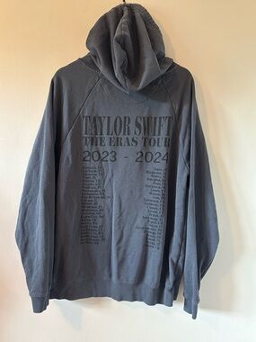 Taylor Swift The Eras International Tour Washed Blue Hoodie Size S